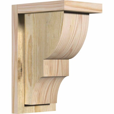 Ekena Millwork Ridgewood Rough Sawn Corbel w/Backplate, Douglas Fir, 6"W x 8"D x 12"H COR06X08X12RID01RDF